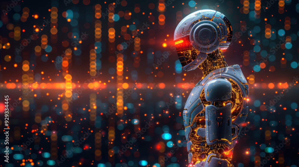 Aufkleber artificial intelligence, ai machine learning template vector disruptive technology blog banner.