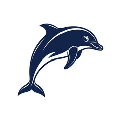 Naklejka premium Dolphin Vector Illustration in White Background