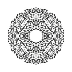 Detailed circular Floral Mandala design
