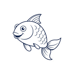 Fish Line art vector Illustration