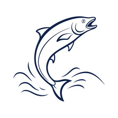 Fish Line art vector Illustration