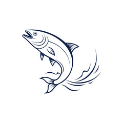 Fish Line art vector Illustration