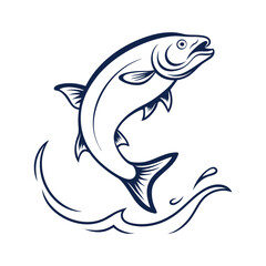 Fish Line art vector Illustration