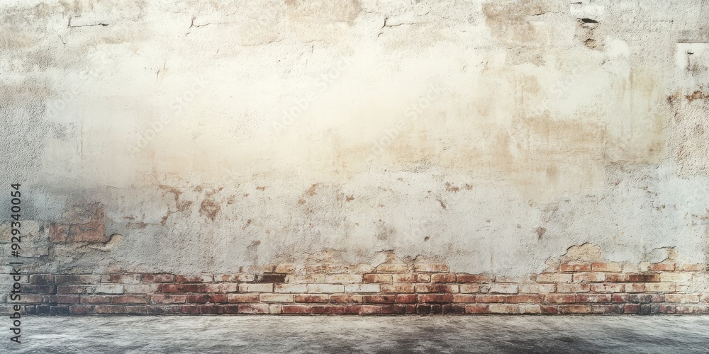 Poster a weathered wall that showcases a stunning blend of unique textures and vibrant colors, making it an