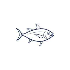 Fish Line art vector Illustration