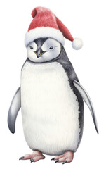 Fototapeta premium PNG Christmas penguin drawing animal bird.