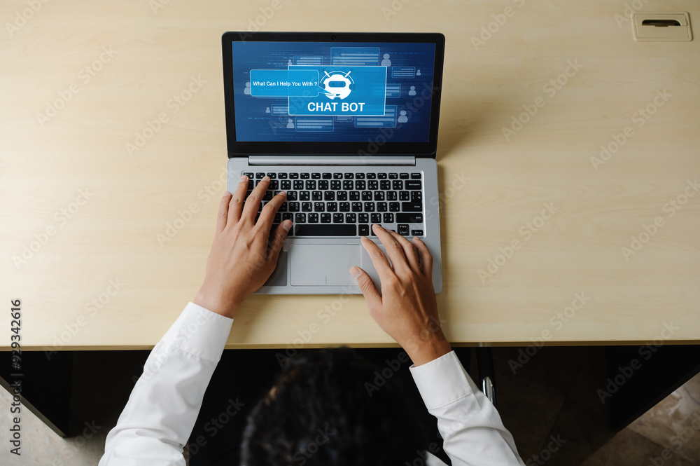 Poster chatbot software application for modish online business that automatically reply to customer questio