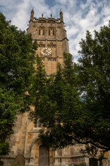 Ancient church bell tower, Cotswolds, England, UK