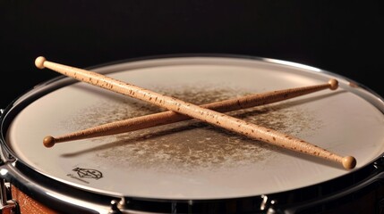 Obraz premium Drumsticks Sitting On Snare
