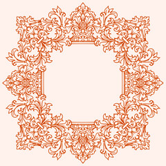 romantic classic engraved frame vector design