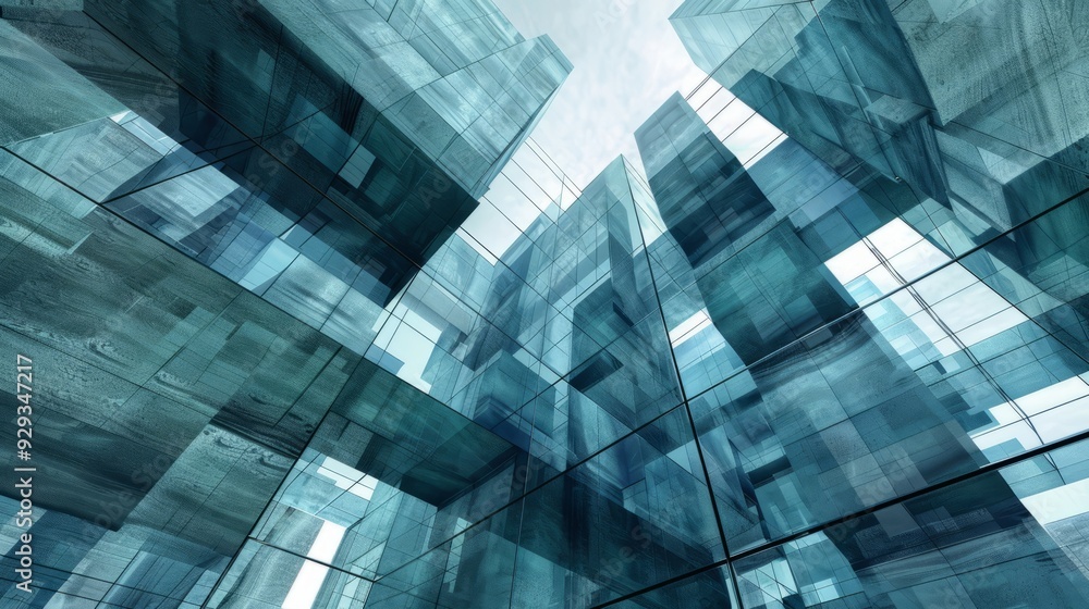 Aufkleber cube structure abstract architecture