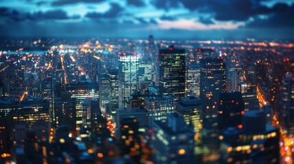 Fototapeta premium City Landscape At Night