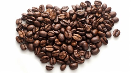 Coffee Beans In Love Heart Shape