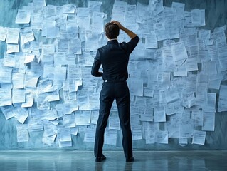 Person looking at job listings, representing job search frustration