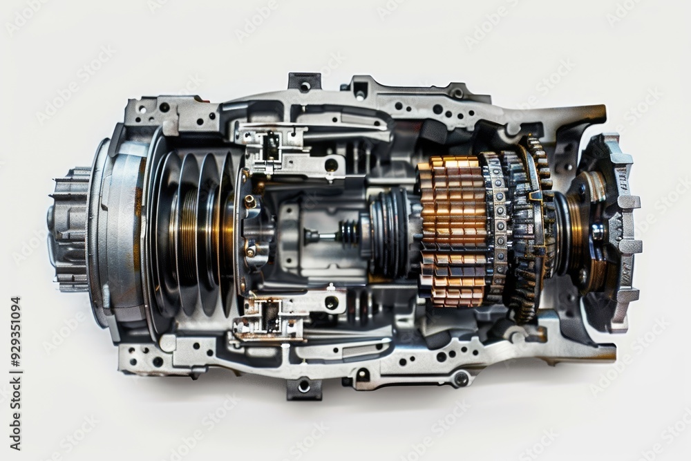 Poster image shows an overhead view of a car's engine with various components visible