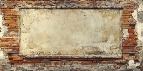 Imagine a rustic wall with weathered bricks, ideal for showcasing your unique content, messages, or creative captions, customized to meet your specific needs in a visually appealing way