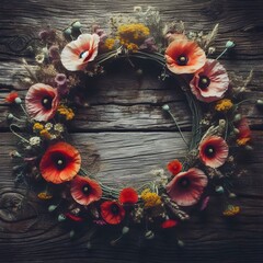 Naklejka premium flower wreath