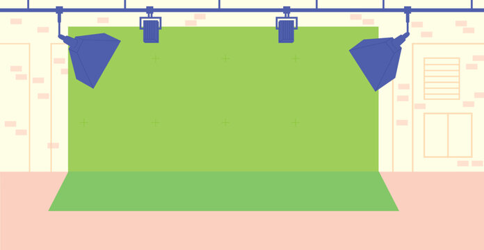 Green screen for movie production Film scene background