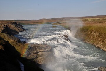 Spectacular Gullfoss Waterfall; Golden Circle; Iceland; Europe