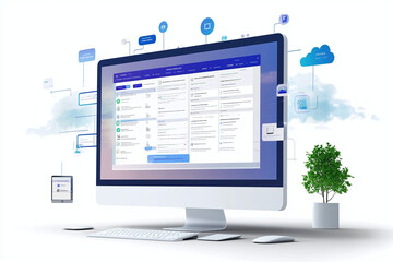 Cloud Project Tool isolated on white background