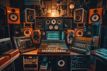 A room full of computer components and electronics for repair or upgrading