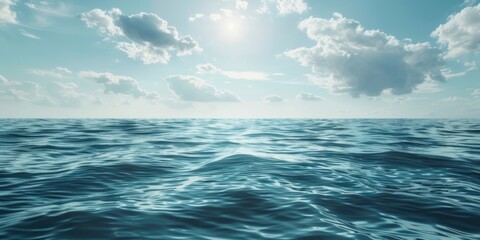 Obraz premium A serene lake scene with cloudy sky and calm waters