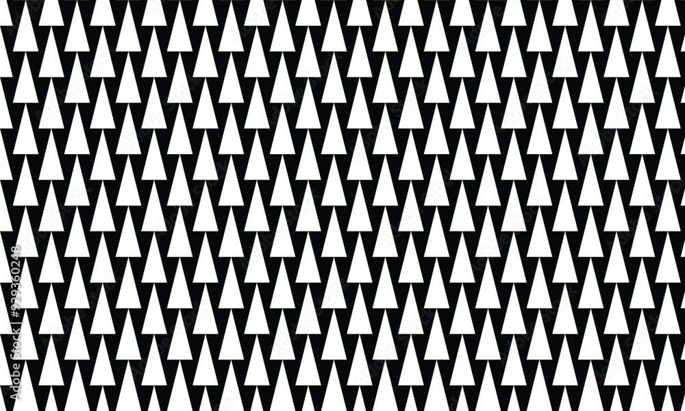 Poster triangle pattern. seamless black and white triangle pattern creating a repetitive, geometric design 