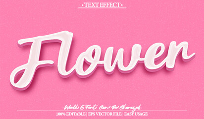Flower Vector Text Effect Editable Alphabet Floral Spring Botanic
