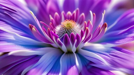 a close up of a purple flower with stamens