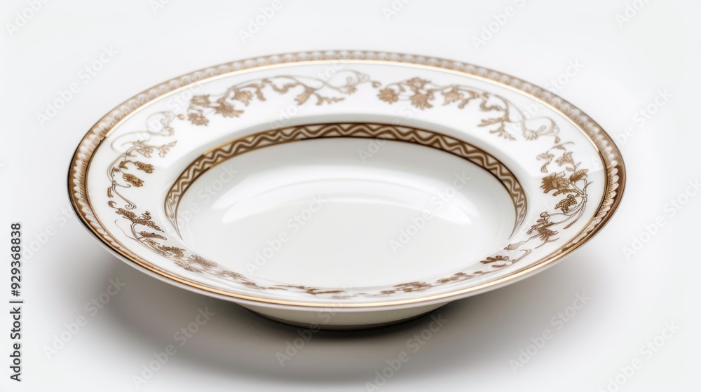 Poster a close-up view of a bowl on a table, perfect for use in food photography or still life compositions
