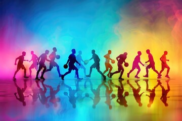 A group of people enjoying a game of basketball together