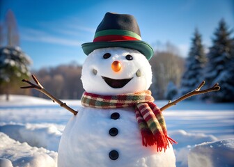 Obraz premium funny snowman.