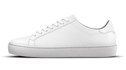 A pair of high-top sneakers in grey with a modern design, side view full length on a transparent background -