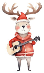 Fototapeta premium PNG Cartoon guitar mammal animal.