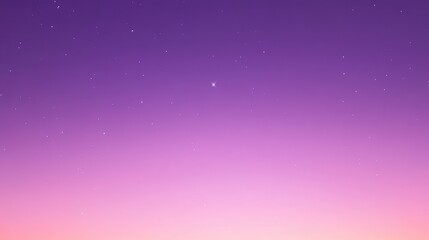 Fototapeta premium A serene twilight sky with stars, transitioning from purple to pink hues.
