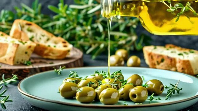 olives and olive oil