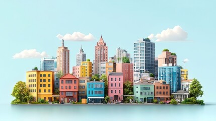 Fototapeta premium Modern cityscapes showcasing a variety of urban environments photo