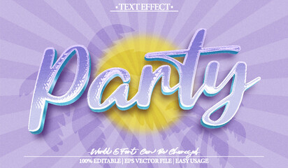 Party Vector Text Effect Editable Alphabet Disco Music Club