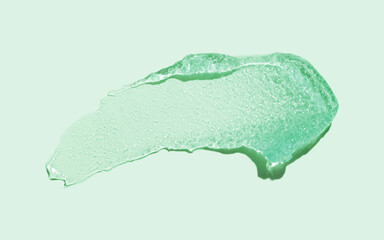 Sugar or salt scrub for lips or face, or body texture cool green mint color isolated on white