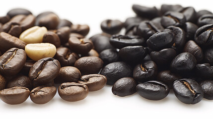 coffee beans isolated on white