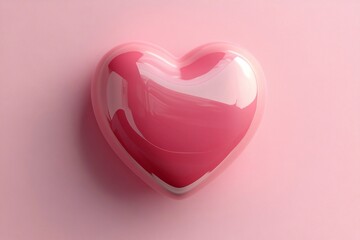 3D pink heart with a sweet, loving vibe for social media notifications.