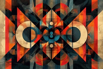 Symmetrical shapes forming a captivating abstract design
