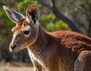 Fototapeta premium a red kangaroo