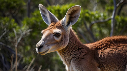 Fototapeta premium a red kangaroo