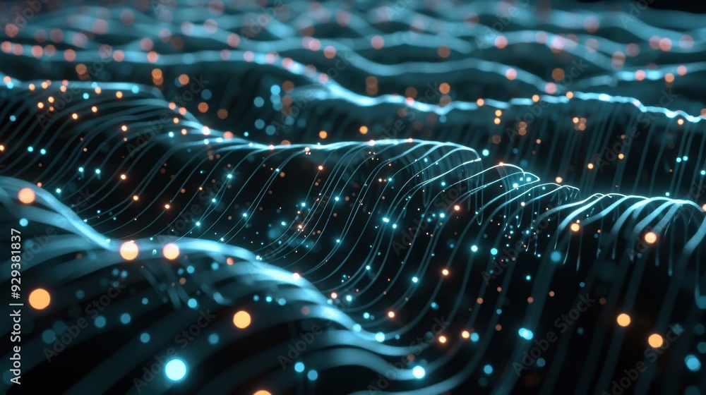 Poster a digital brain composed of glowing lines and nodes, illustrating advanced ai neural networks.