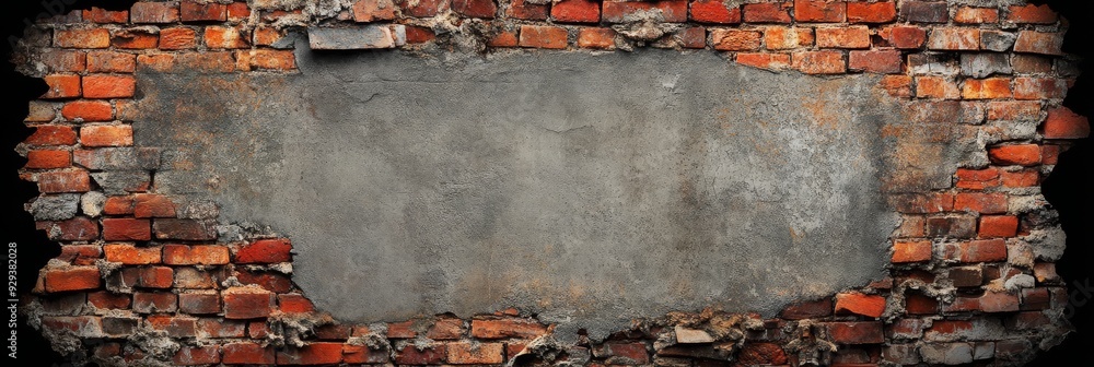 Poster an aged brick wall adorned with a rough cement patch provides an ideal backdrop for displaying text 