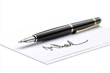 Fototapeta premium Digital Signature Pad for Approving Business Documents isolated on white background