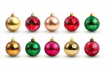 set of christmas balls
