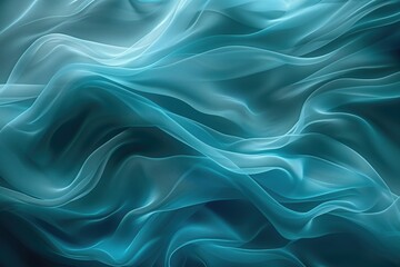 Obraz premium Abstract Blue Waves and Forms Turquoise Color Curves Pattern Background Vibrant Texture Monotone Wallpaper Beautiful Azure Backdrop