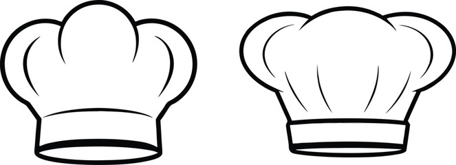 a chef's hat silhouette vector art illustration 